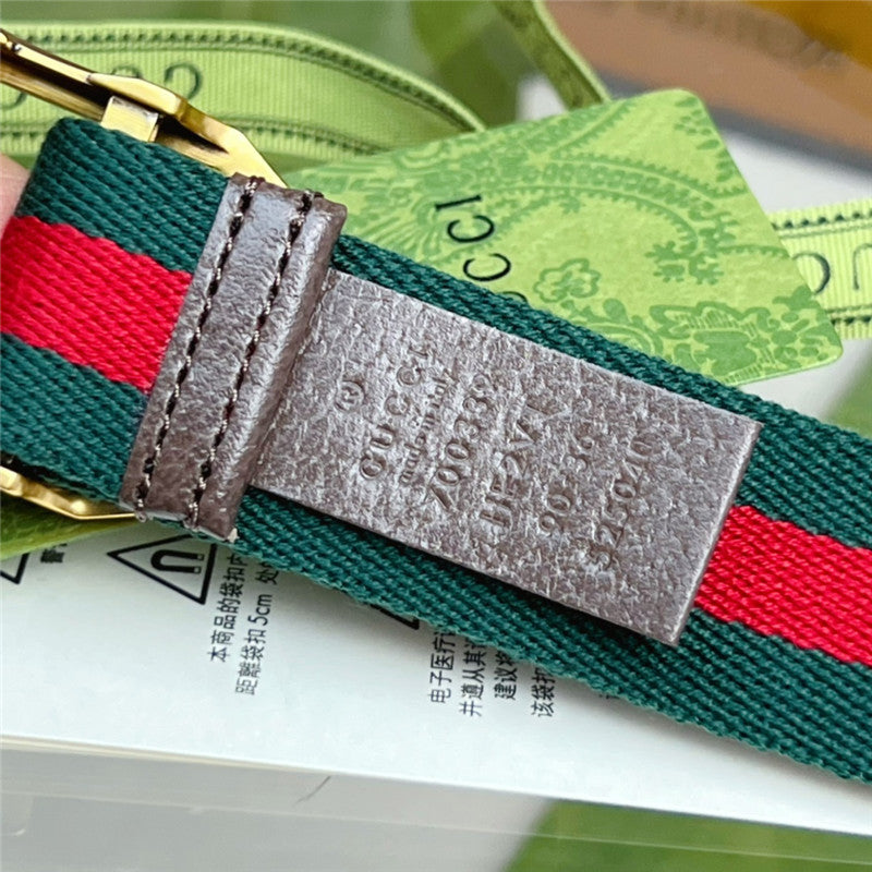 High Quality Luxury Gucci Webbing Belt With Rectangular Buckle product detail