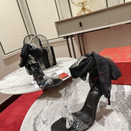 High Quality Luxury Christian Louboutin Butterfly Diamond Buckle Sandals product detail
