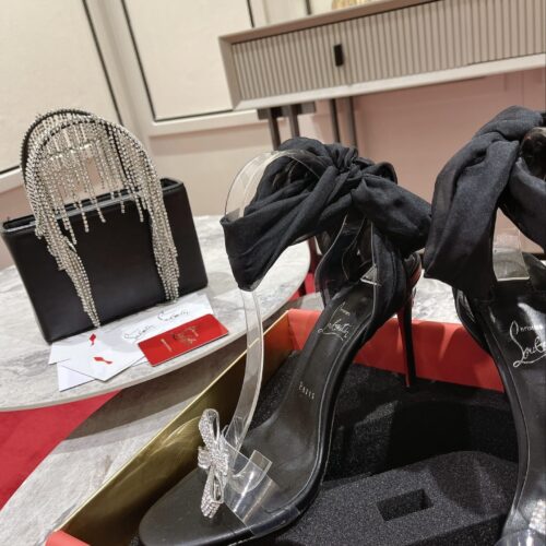 High Quality Luxury Christian Louboutin Butterfly Diamond Buckle Sandals product detail