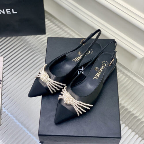 High Quality Luxury Chanel Counter Latest Pearl Shoes – Style 39590 product detail