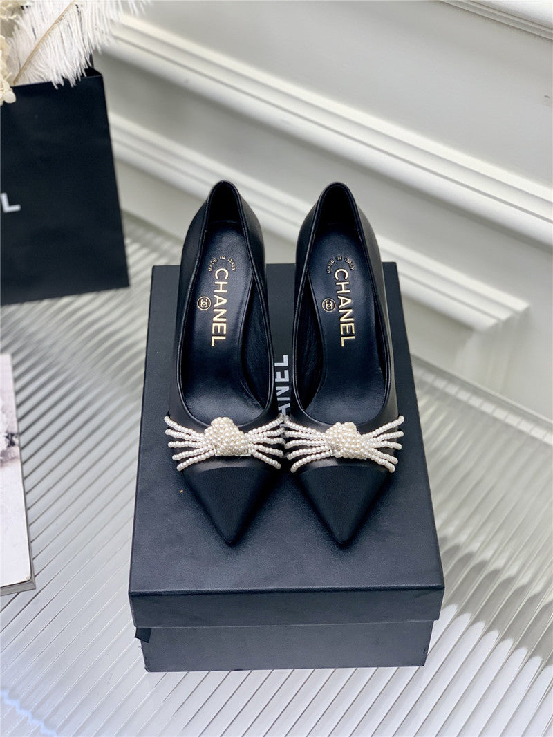 High Quality Luxury Chanel Counter Latest Pearl Shoes – Style 41286 product detail
