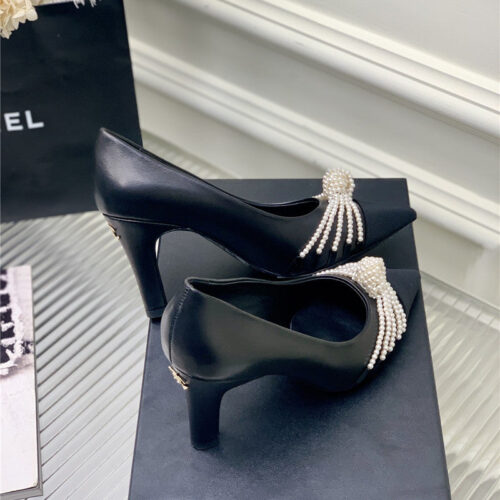 High Quality Luxury Chanel Counter Latest Pearl Shoes – Style 41286 product detail
