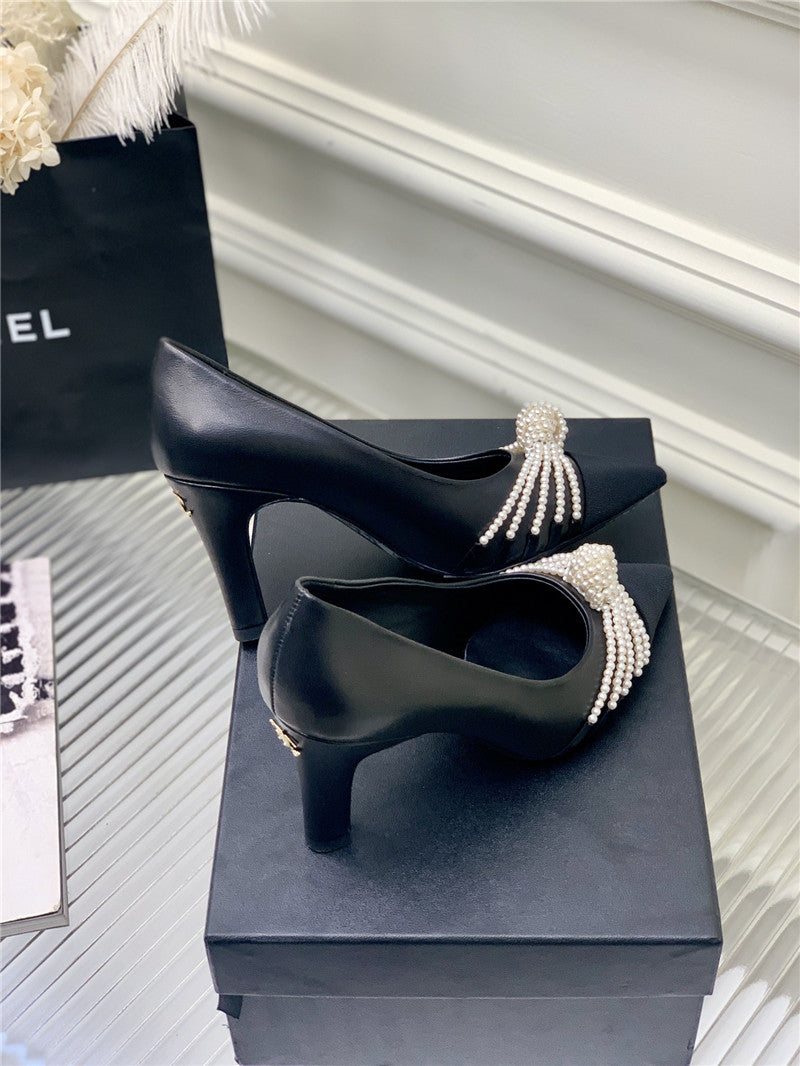 High Quality Luxury Chanel Counter Latest Pearl Shoes – Style 41286 product detail