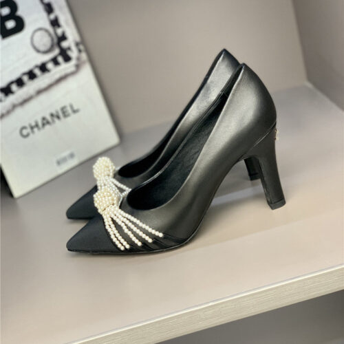 High Quality Luxury Chanel Counter Latest Pearl Shoes – Style 41286 product detail