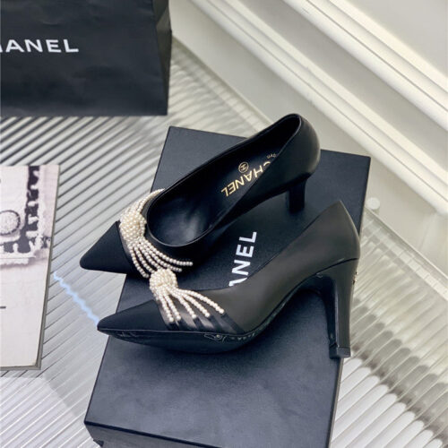 High Quality Luxury Chanel Counter Latest Pearl Shoes – Style 41286 product detail
