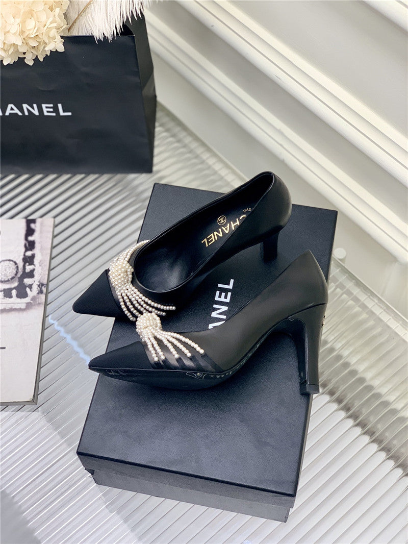 High Quality Luxury Chanel Counter Latest Pearl Shoes – Style 41286 product detail