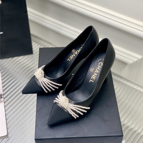 High Quality Luxury Chanel Counter Latest Pearl Shoes – Style 41286 product detail