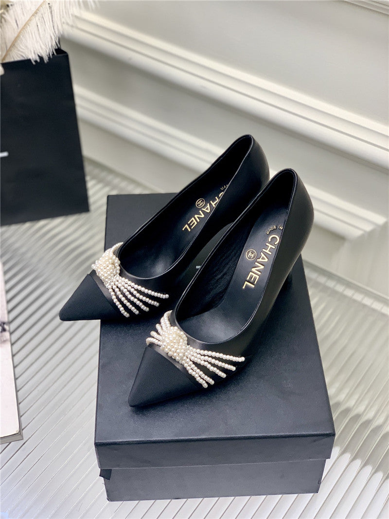 High Quality Luxury Chanel Counter Latest Pearl Shoes – Style 41286 product detail
