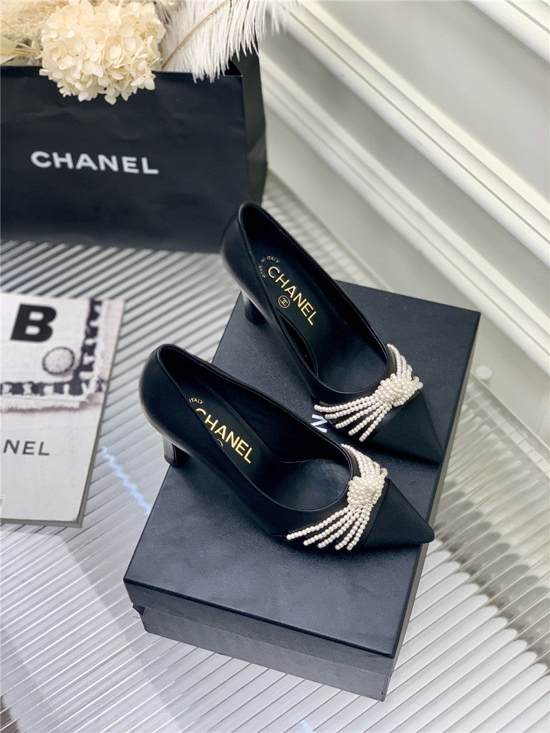 High Quality Luxury Chanel Counter Latest Pearl Shoes – Style 41286