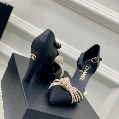 High Quality Luxury Chanel Counter Latest Pearl Shoes alternate view