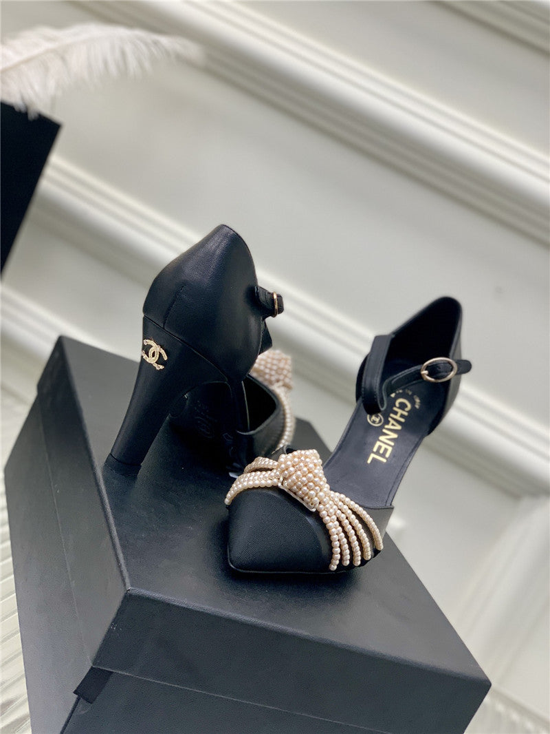 High Quality Luxury Chanel Counter Latest Pearl Shoes product detail