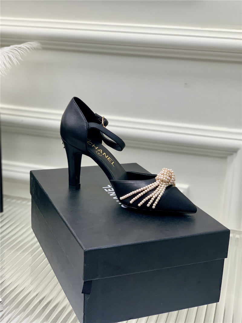 High Quality Luxury Chanel Counter Latest Pearl Shoes product detail