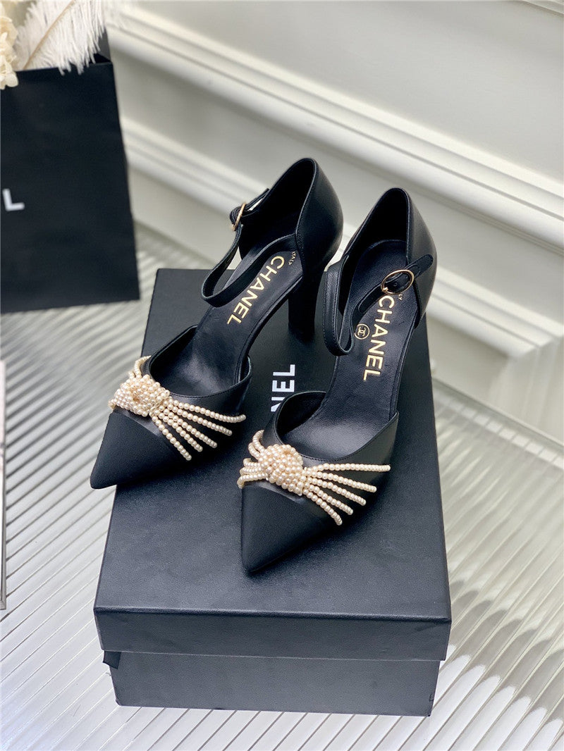 High Quality Luxury Chanel Counter Latest Pearl Shoes product detail
