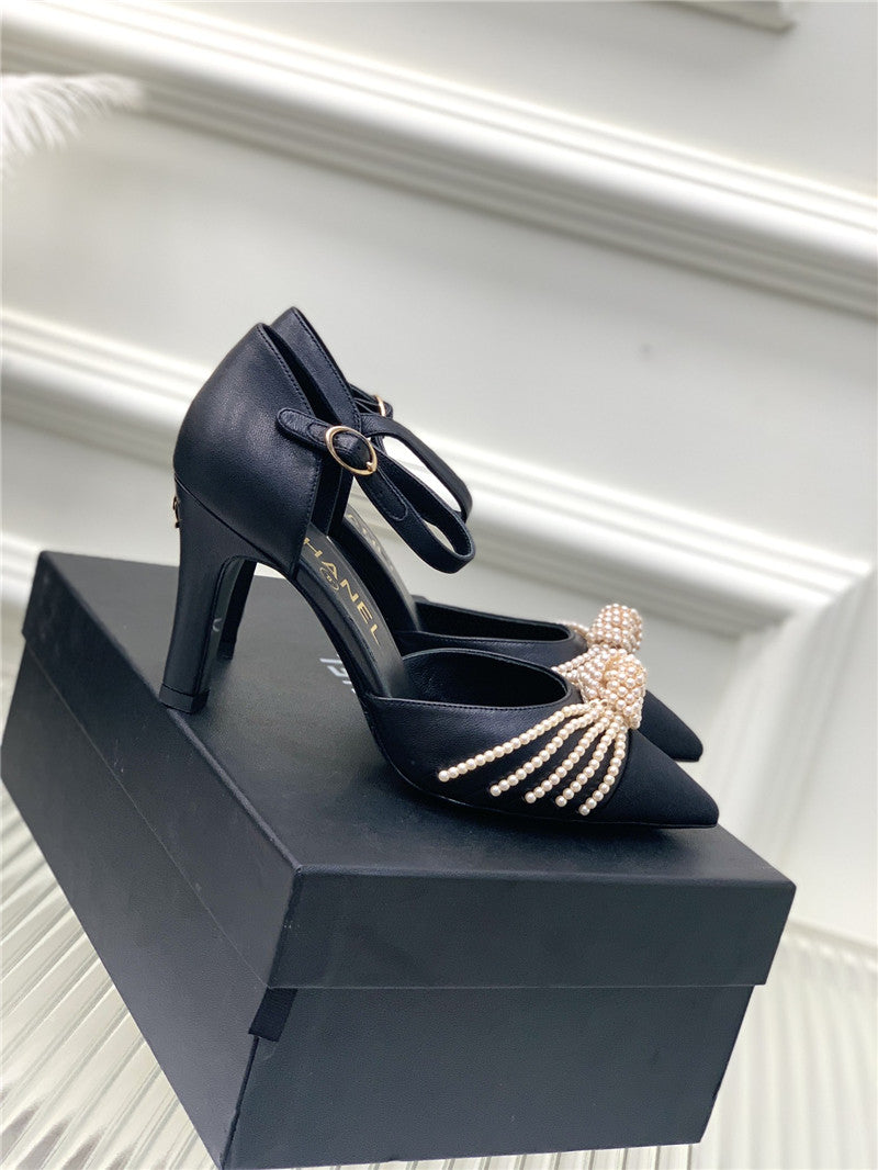 High Quality Luxury Chanel Counter Latest Pearl Shoes product detail