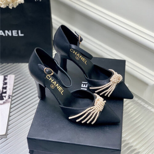 High Quality Luxury Chanel Counter Latest Pearl Shoes