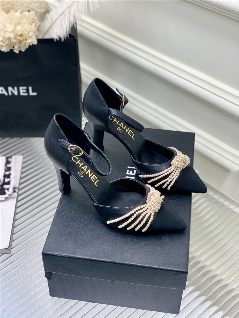 High Quality Luxury Chanel Counter Latest Pearl Shoes
