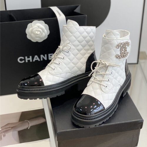 High Quality Luxury Chanel New Velcro Ankle Boots