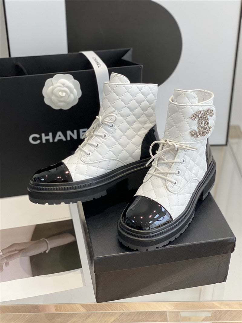 High Quality Luxury Chanel New Velcro Ankle Boots