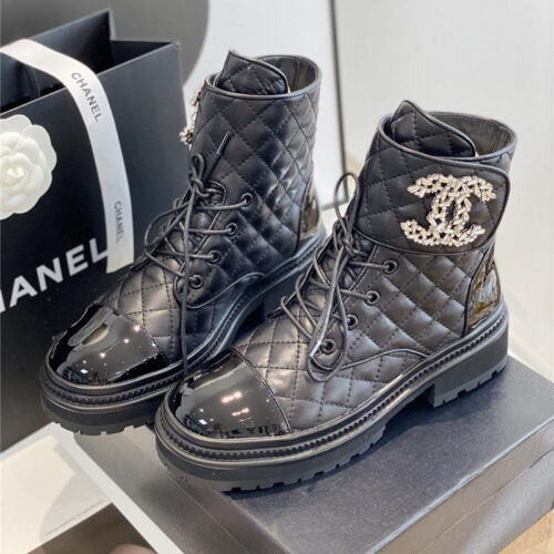 High Quality Luxury Chanel New Velcro Ankle Boots – Style 26694