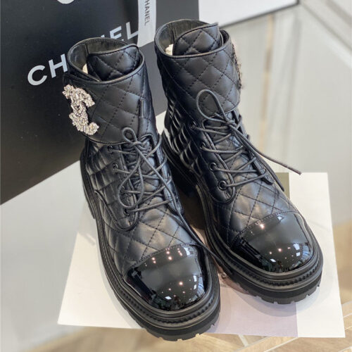 High Quality Luxury Chanel New Velcro Ankle Boots – Style 26694 product detail