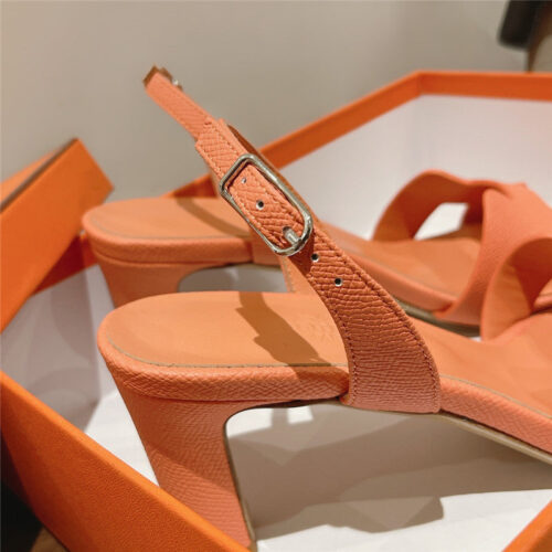 High Quality Luxury Hermes Early Spring Counter New High-Heeled Sandals – Style 49603 product detail