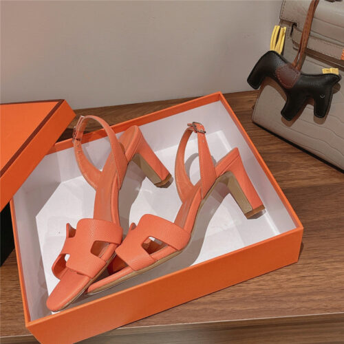High Quality Luxury Hermes Early Spring Counter New High-Heeled Sandals – Style 49603 product detail