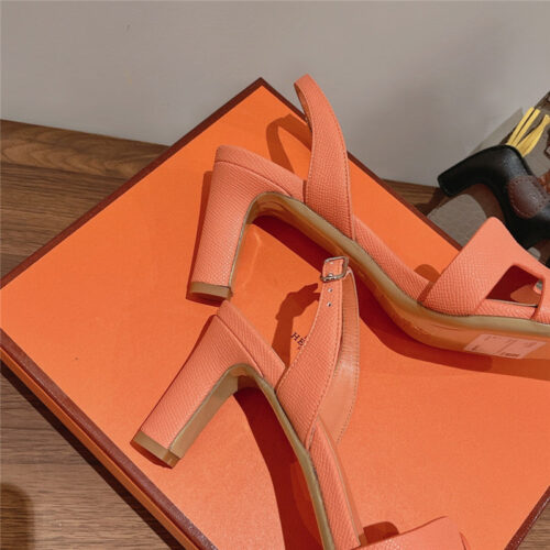 High Quality Luxury Hermes Early Spring Counter New High-Heeled Sandals – Style 49603 product detail