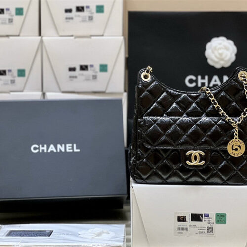 High Quality Luxury Chanel Number 5 Gold Coin Tag Hobo Bag product detail