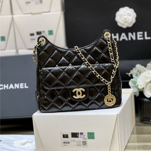 High Quality Luxury Chanel Number 5 Gold Coin Tag Hobo Bag