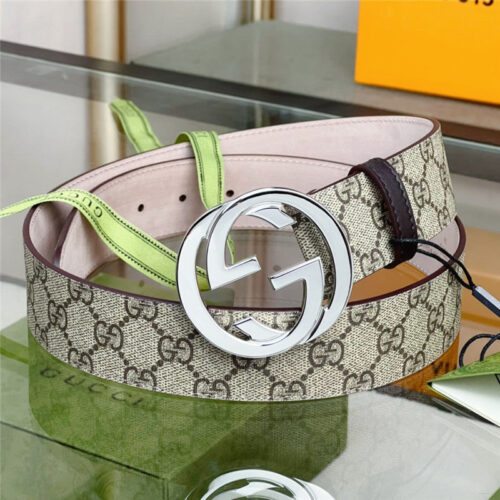 High Quality Luxury Gucci Beige GG Supreme Canvas Belt product detail