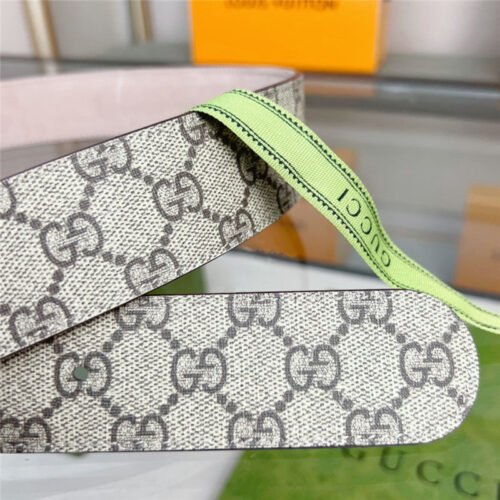 High Quality Luxury Gucci Beige GG Supreme Canvas Belt product detail
