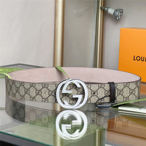 High Quality Luxury Gucci Beige GG Supreme Canvas Belt