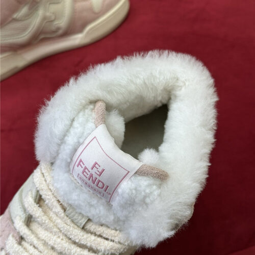 High Quality Luxury Fendi High Top Wool Sneakers product detail