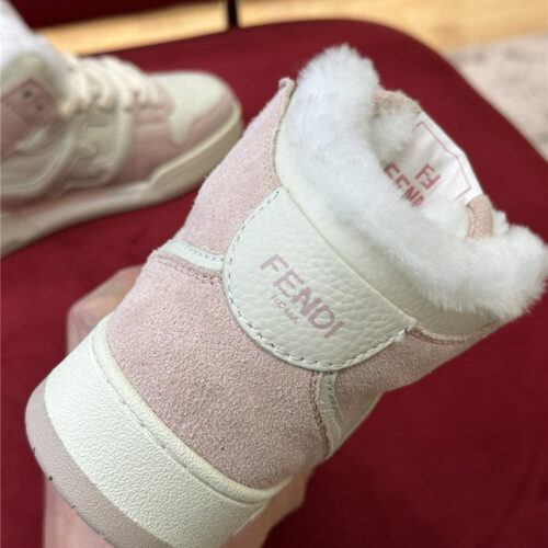 High Quality Luxury Fendi High Top Wool Sneakers product detail