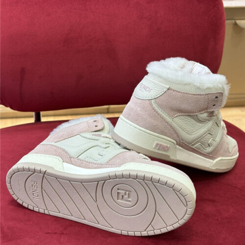 High Quality Luxury Fendi High Top Wool Sneakers product detail