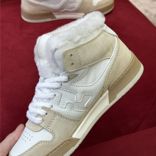 High Quality Luxury Fendi High Top Wool Sneakers – Style 99091 product detail