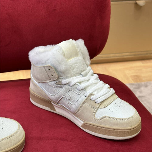 High Quality Luxury Fendi High Top Wool Sneakers – Style 99091 product detail
