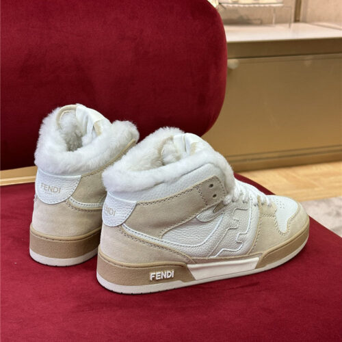 High Quality Luxury Fendi High Top Wool Sneakers – Style 99091 product detail