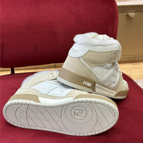 High Quality Luxury Fendi High Top Wool Sneakers – Style 99091 product detail