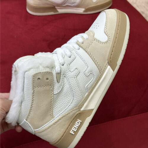 High Quality Luxury Fendi High Top Wool Sneakers – Style 99091 product detail