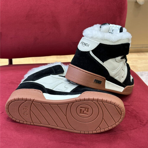 High Quality Luxury Fendi High Top Wool Sneakers – Style 73107 product detail