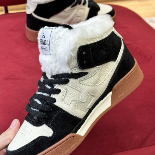 High Quality Luxury Fendi High Top Wool Sneakers – Style 73107 product detail