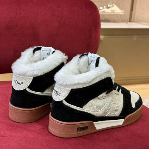 High Quality Luxury Fendi High Top Wool Sneakers – Style 73107 product detail