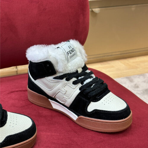 High Quality Luxury Fendi High Top Wool Sneakers – Style 73107 product detail