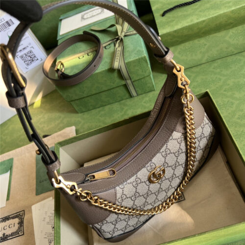 High Quality Luxury Gucci Small Crescent Shoulder Bag – Style 03473 product detail