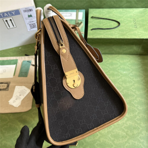 High Quality Luxury Gucci Striped Web Tote product detail