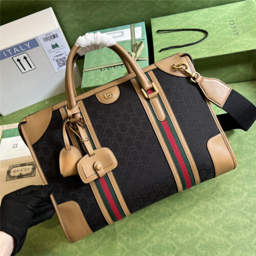 High Quality Luxury Gucci Striped Web Tote product detail