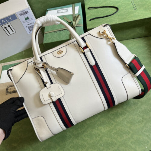 High Quality Luxury Gucci Striped Web Tote – Style 03482 product detail