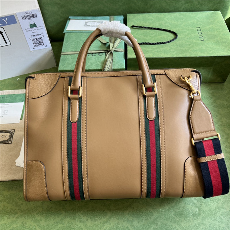 High Quality Luxury Gucci Striped Web Tote – Style 03481 product detail
