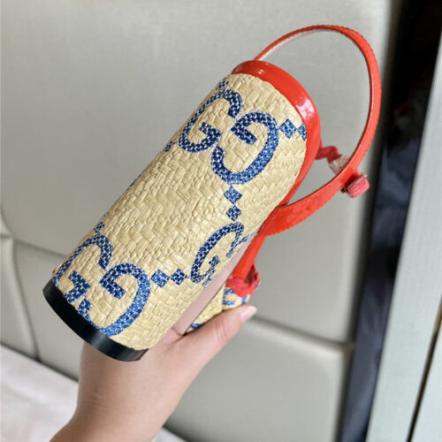 High Quality Luxury Gucci Spring New Straw Platform High Heels – Style 61459 product detail